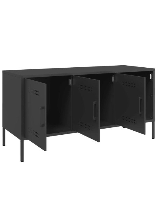 Tv skapītis, 100,5x39x50,5 cm, tērauds, melns