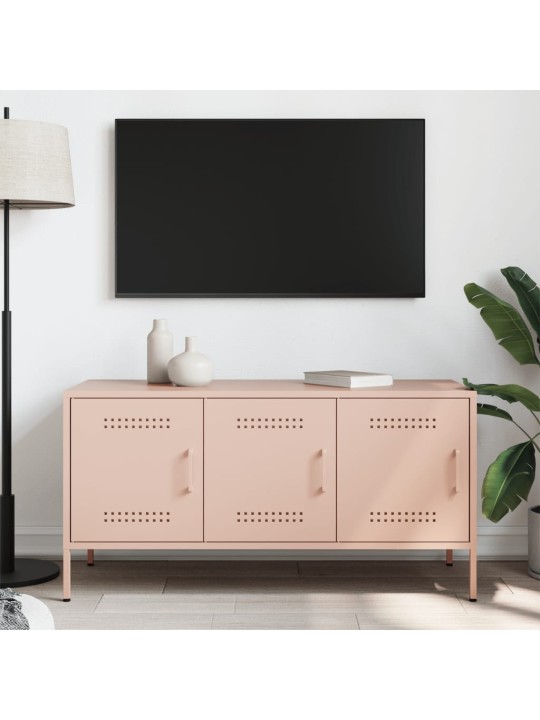 Tv skapītis, 100,5x39x50,5 cm, tērauds, rozā