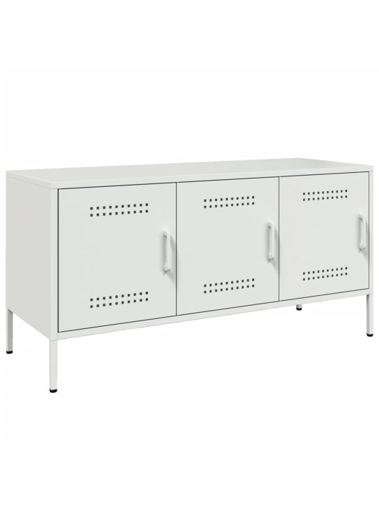 Tv skapītis, 100,5x39x50,5 cm, tērauds, balts