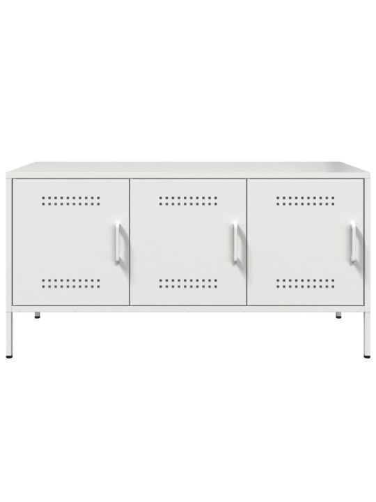 Tv skapītis, 100,5x39x50,5 cm, tērauds, balts