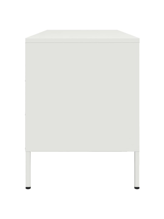 Tv skapītis, 100,5x39x50,5 cm, tērauds, balts
