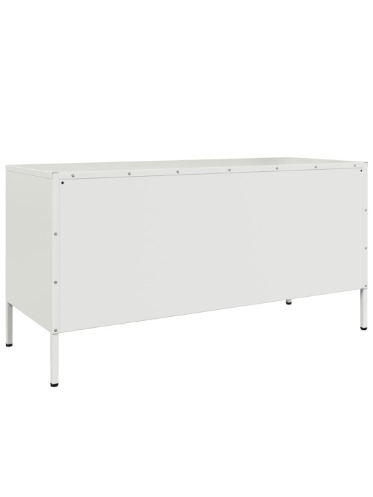 Tv skapītis, 100,5x39x50,5 cm, tērauds, balts