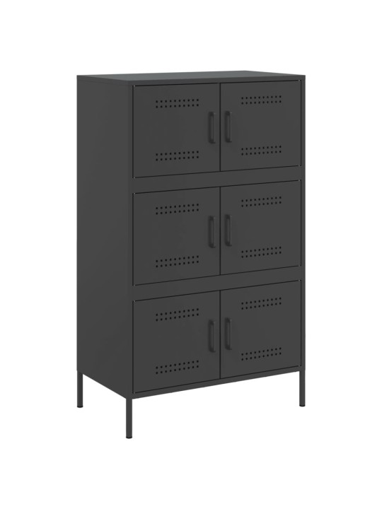 Augstais skapītis, melns, 68x39x113 cm, tērauds