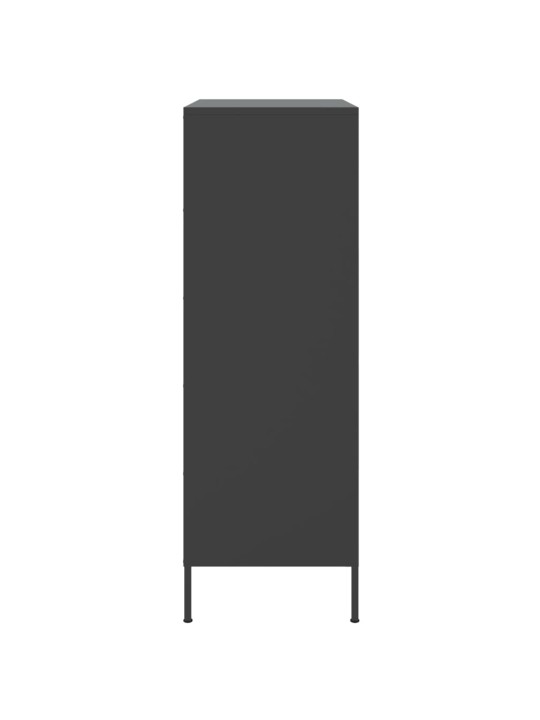Augstais skapītis, melns, 68x39x113 cm, tērauds