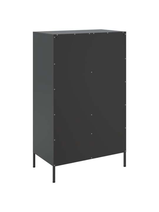 Augstais skapītis, melns, 68x39x113 cm, tērauds