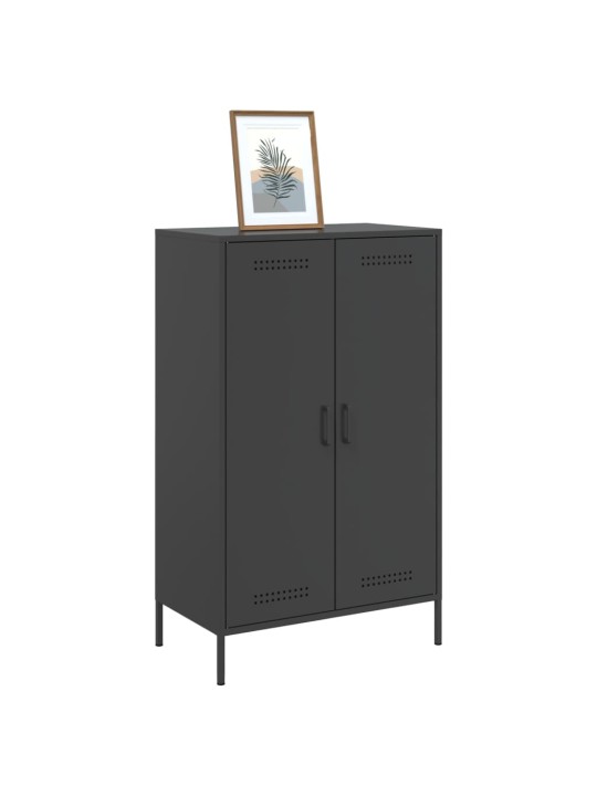 Augstais skapītis, melns, 68x39x113 cm, tērauds
