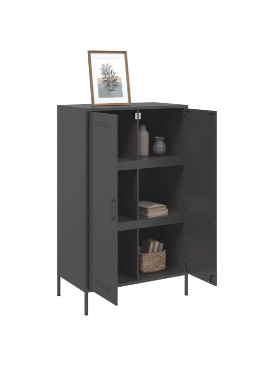 Augstais skapītis, melns, 68x39x113 cm, tērauds