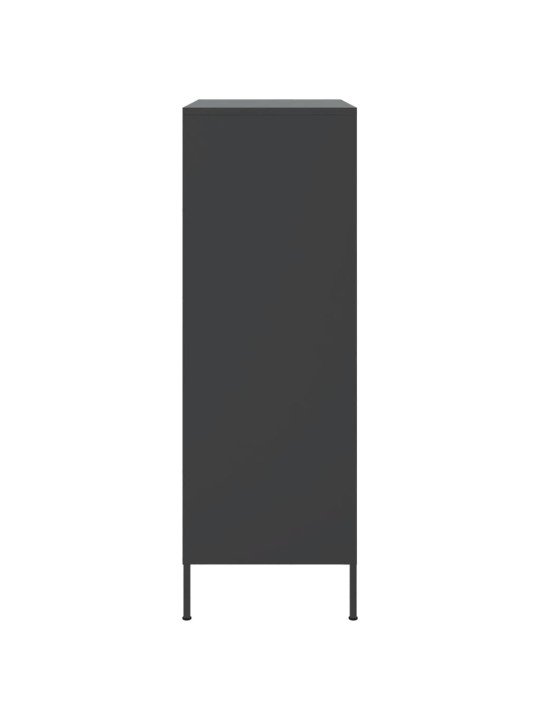 Augstais skapītis, melns, 68x39x113 cm, tērauds