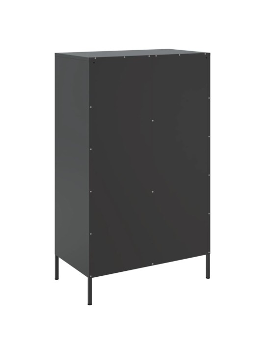 Augstais skapītis, melns, 68x39x113 cm, tērauds