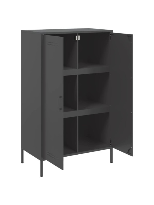 Augstais skapītis, melns, 68x39x113 cm, tērauds