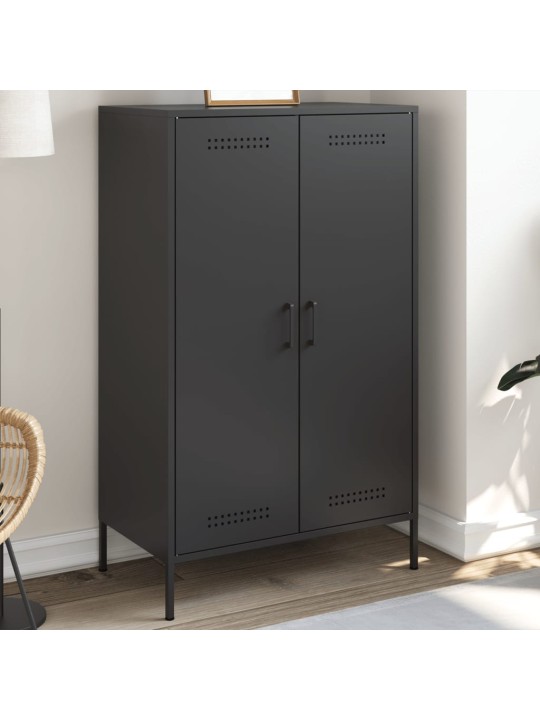 Augstais skapītis, melns, 68x39x113 cm, tērauds