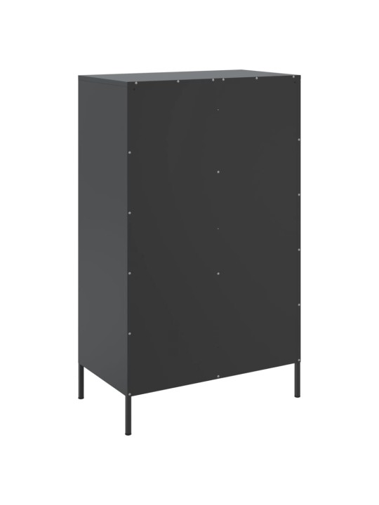 Augstais skapītis, melns, 68x39x113 cm, tērauds