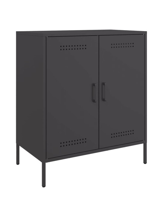 Kumode, melna, 68x39x79 cm, tērauds