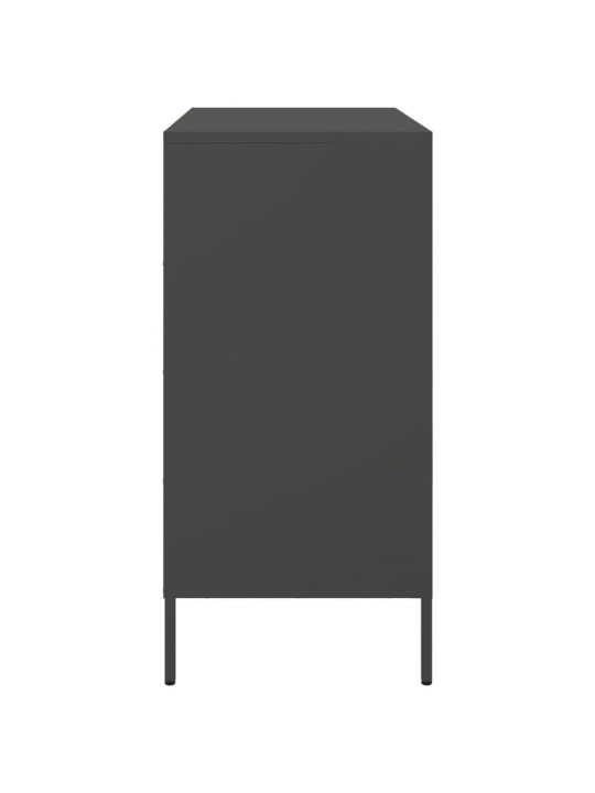Kumode, melna, 68x39x79 cm, tērauds