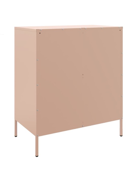 Kumode, rozā, 68x39x79 cm, tērauds