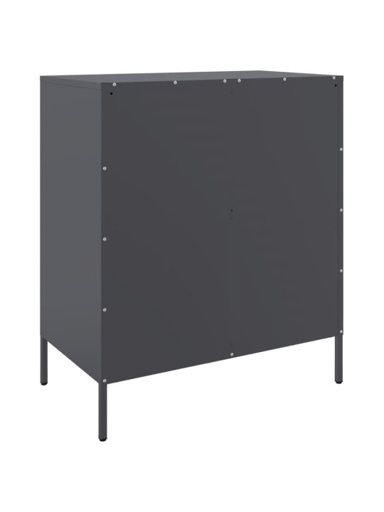 Kumode, antracītpelēka, 68x39x79 cm, tērauds