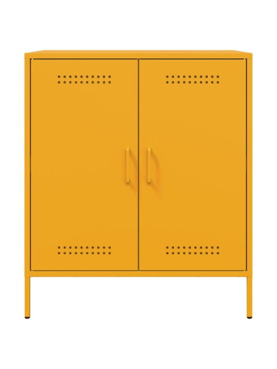 Kumode, sinepju dzeltena, 68x39x79 cm, tērauds