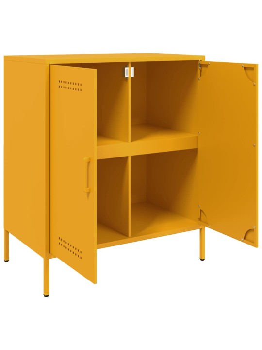 Kumode, sinepju dzeltena, 68x39x79 cm, tērauds