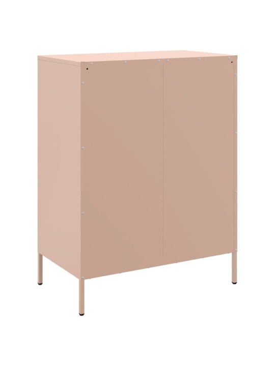 Kumode, rozā, 68x39x89 cm, tērauds