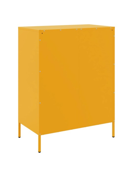 Kumode, sinepju dzeltena, 68x39x89 cm, tērauds