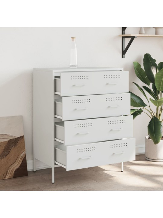 Kumode, balta, 68x39x89 cm, tērauds