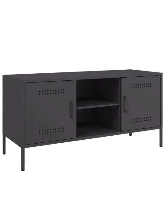 Tv skapītis, 100,5x39x50,5 cm, tērauds, melns