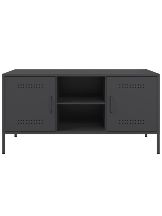 Tv skapītis, 100,5x39x50,5 cm, tērauds, melns