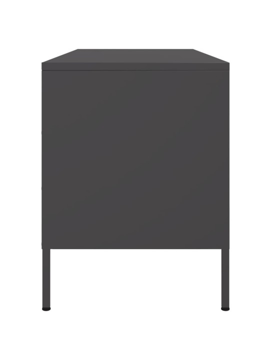 Tv skapītis, 100,5x39x50,5 cm, tērauds, melns