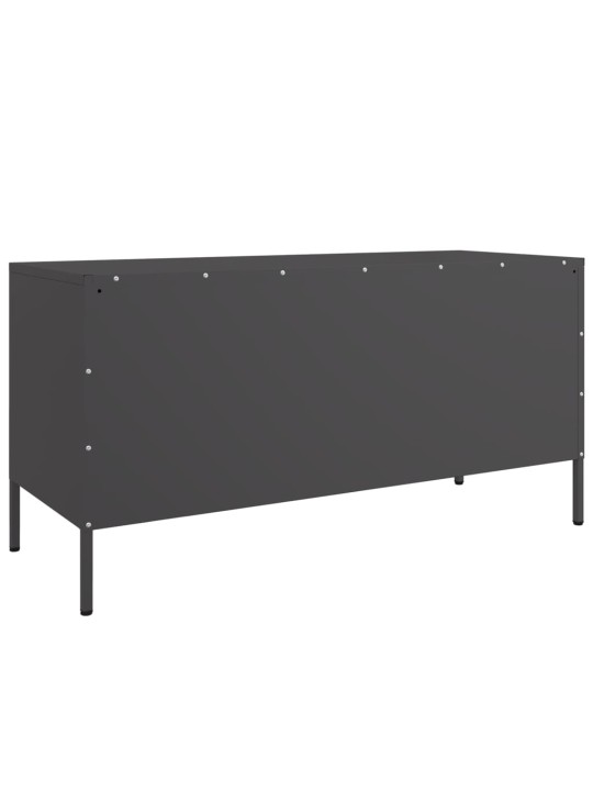 Tv skapītis, 100,5x39x50,5 cm, tērauds, melns