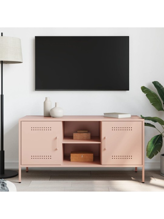 Tv skapītis, 100,5x39x50,5 cm, tērauds, rozā
