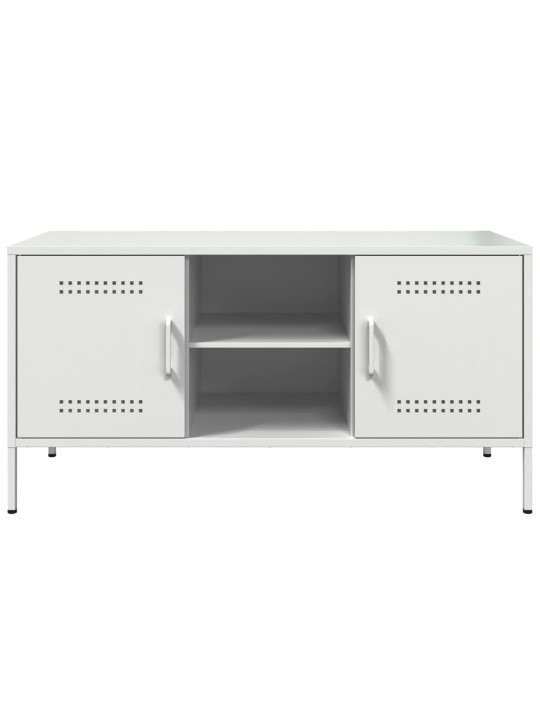 Tv skapītis, 100,5x39x50,5 cm, tērauds, balts