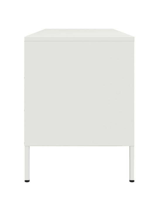 Tv skapītis, 100,5x39x50,5 cm, tērauds, balts