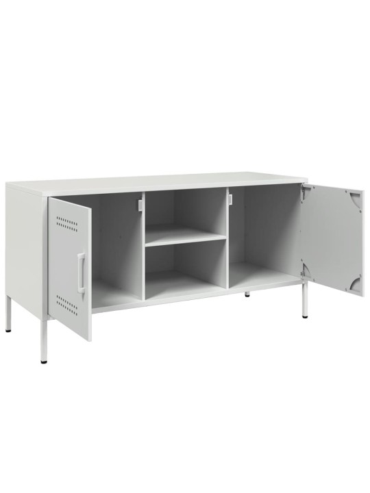 Tv skapītis, 100,5x39x50,5 cm, tērauds, balts
