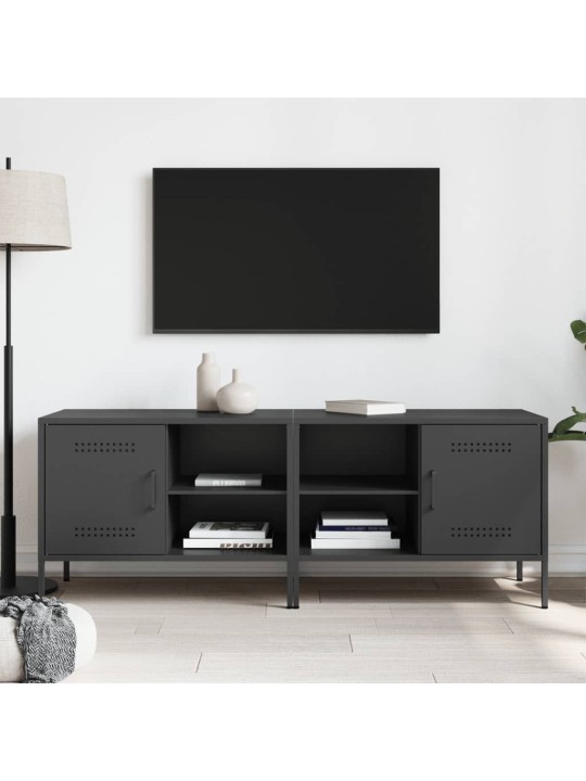 Tv skapīši, 2 gab., melns, 68x39x50,5 cm, tērauds