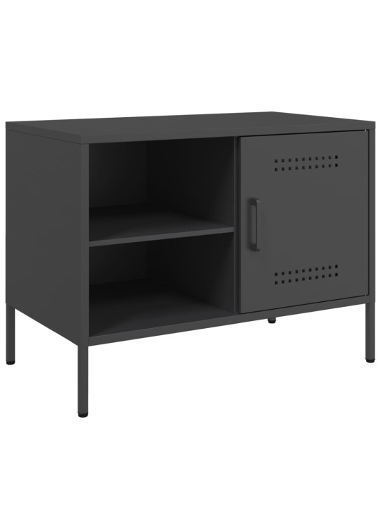 Tv skapīši, 2 gab., melns, 68x39x50,5 cm, tērauds