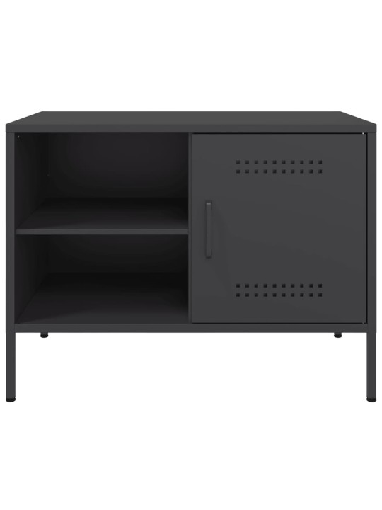 Tv skapīši, 2 gab., melns, 68x39x50,5 cm, tērauds