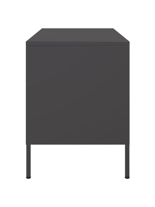 Tv skapīši, 2 gab., melns, 68x39x50,5 cm, tērauds