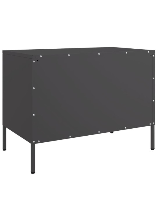 Tv skapīši, 2 gab., melns, 68x39x50,5 cm, tērauds