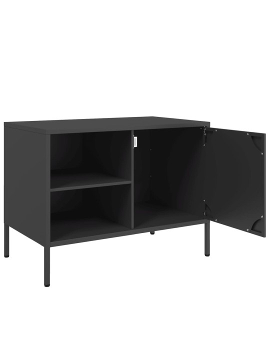 Tv skapīši, 2 gab., melns, 68x39x50,5 cm, tērauds