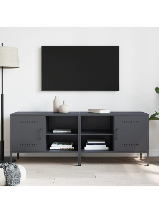 Tv skapīši, 2 gab., antracītpelēki, 68x39x50,5 cm, tērauds