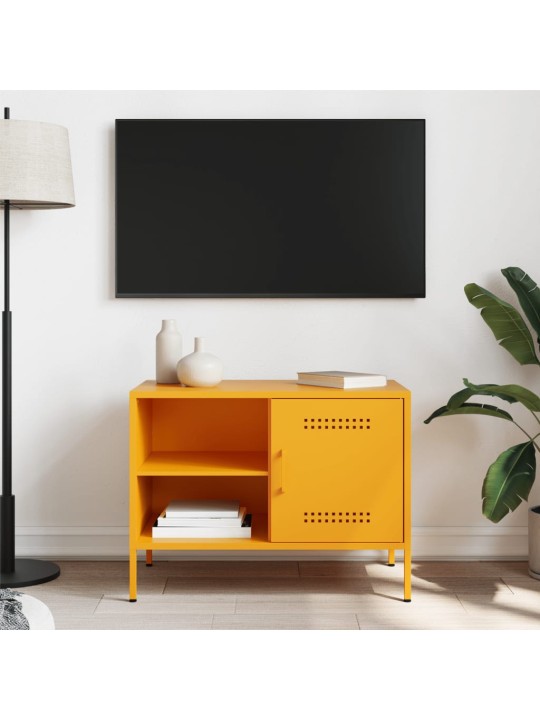 Tv skapītis, 68x39x50,5 cm, tērauds, sinepju dzeltens