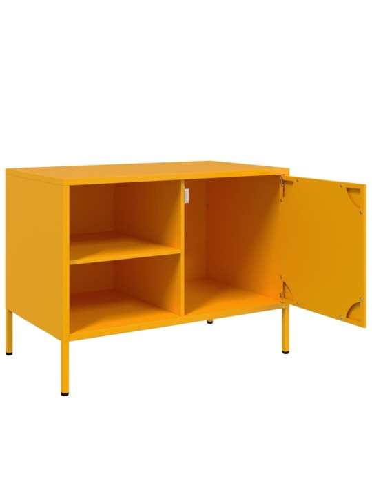 Tv skapīši, 2 gab., 68x39x50,5 cm, tērauds, sinepju dzelteni