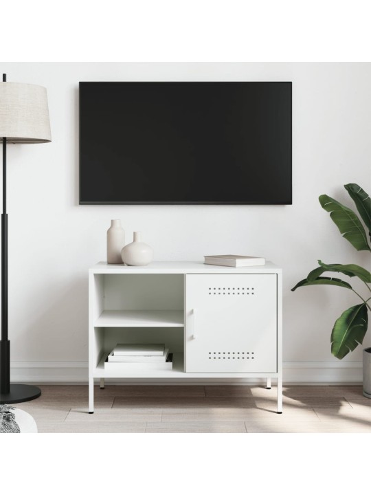 Tv skapītis, balts, 68x39x50,5 cm, tērauds