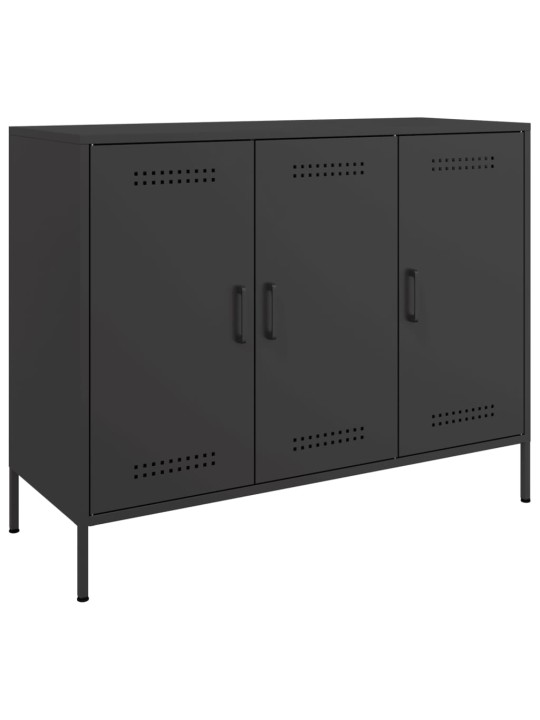 Kumode, melna, 100,5x39x79 cm, tērauds