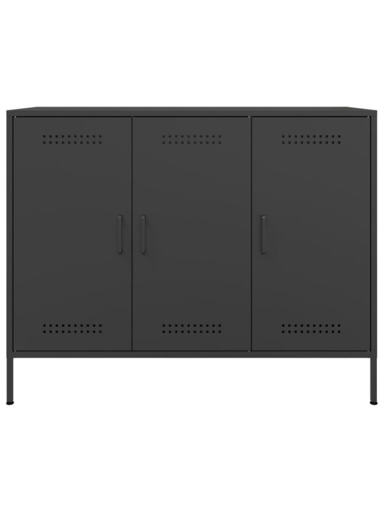 Kumode, melna, 100,5x39x79 cm, tērauds