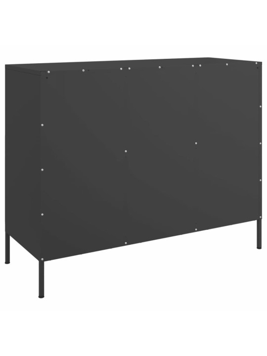 Kumode, melna, 100,5x39x79 cm, tērauds