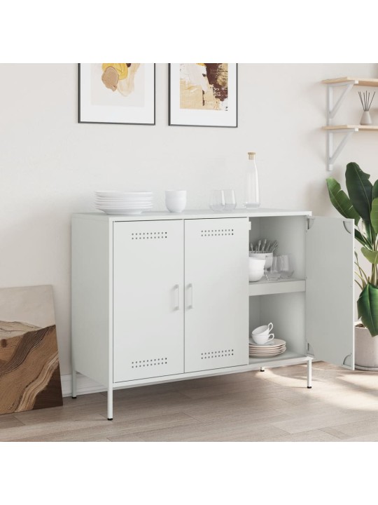 Kumode, balta, 100,5x39x79 cm, tērauds