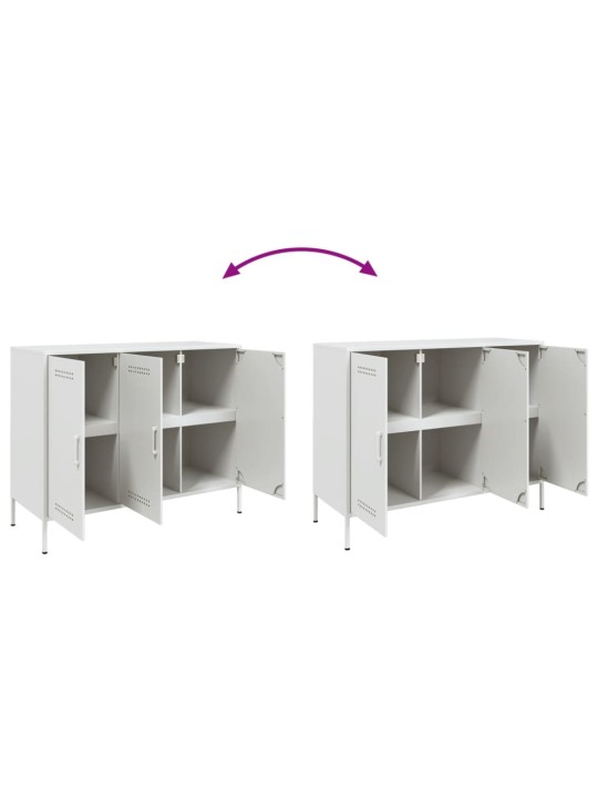Kumode, balta, 100,5x39x79 cm, tērauds