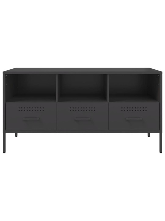 Tv skapītis, 100,5x39x50,5 cm, tērauds, melns