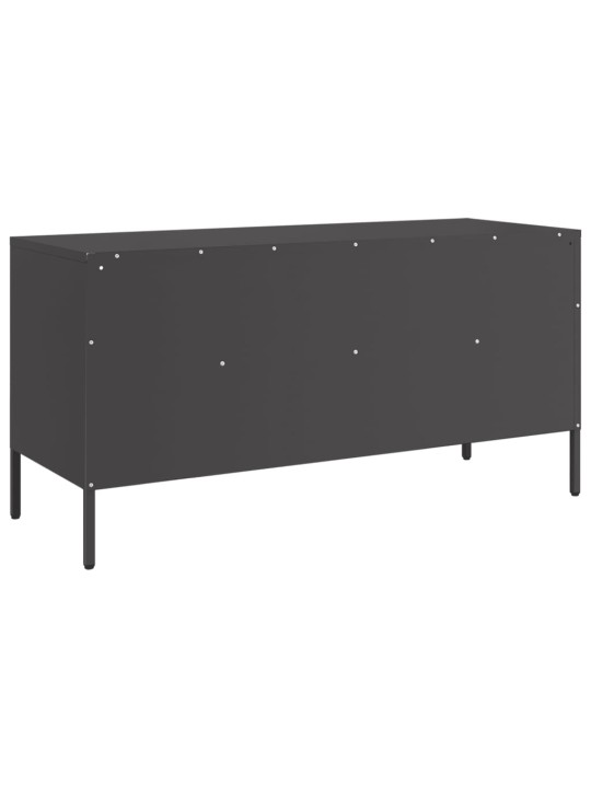 Tv skapītis, 100,5x39x50,5 cm, tērauds, melns